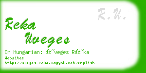 reka uveges business card